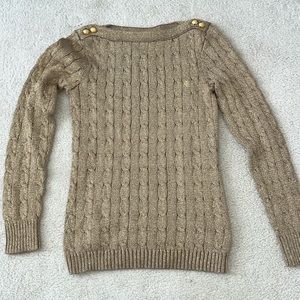 Gold metallic Ralph Lauren Sweater size PS